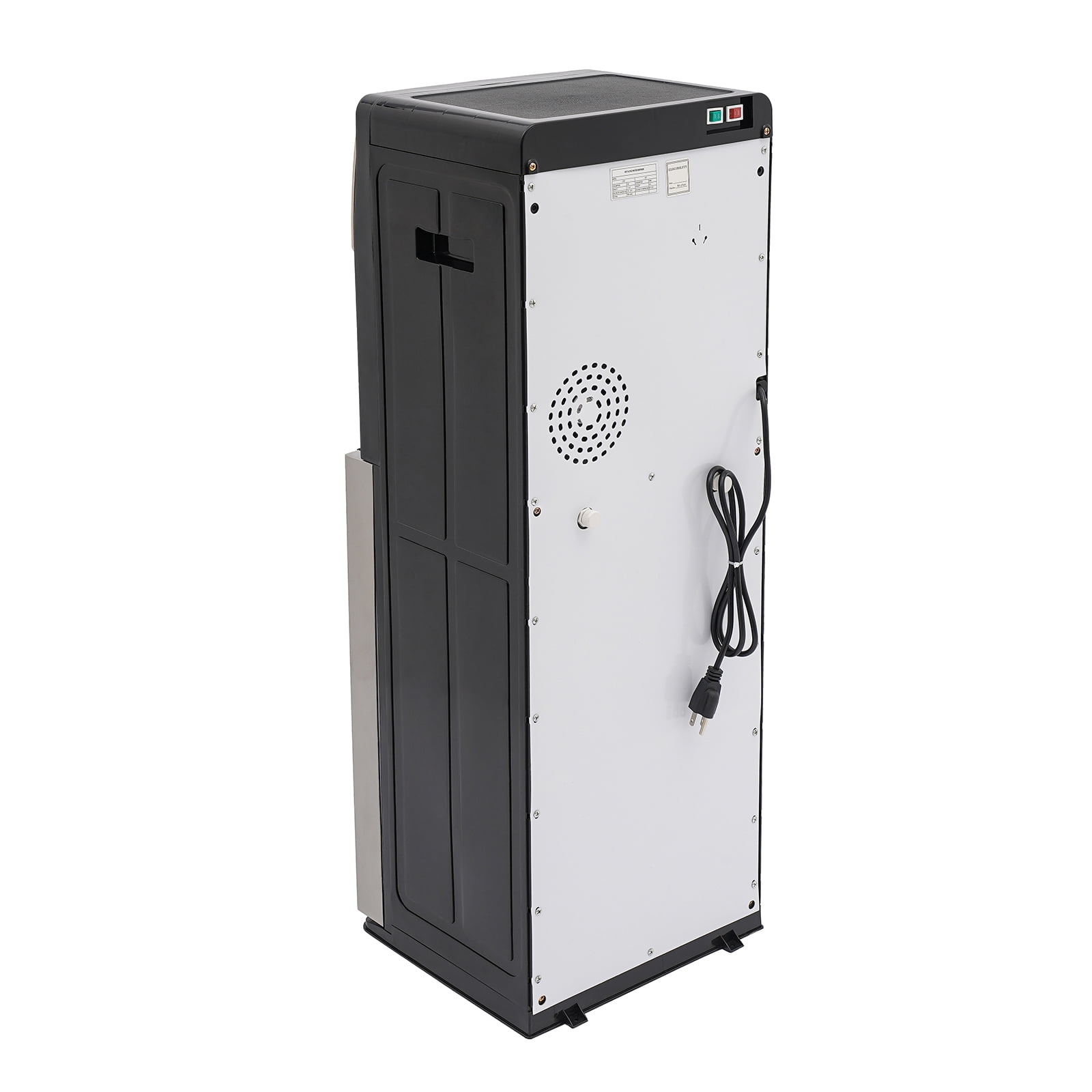 Silver Grey PP Water Dispenser Bottom Loading Water Cooler for 5 Gal Bottles with Indicator Lights