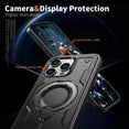 thumbnail image 3 of [PST] iPhone 15 Pro Max Ring Case, Shockproof Magsafe Compatible Kickstand Back Cover with Ring Stand, 3 of 4