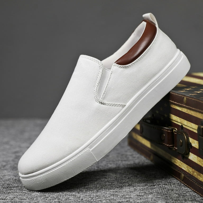 White leather non slip cheap shoes