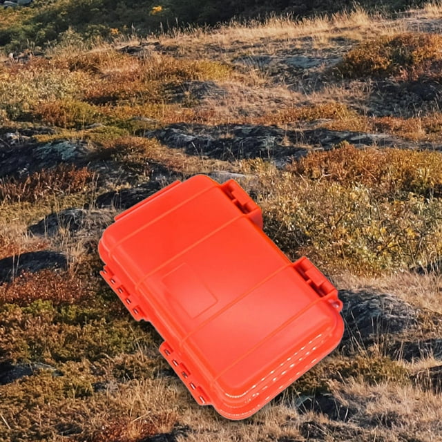 Caja impermeable a prueba de golpes, estuche contenedor aire libre para viajes de senderismo Naranja S Cola Caja de herramientas a prueba de agua