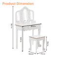 thumbnail image 4 of Bingirl Vanity Set with Stool and Mirror - Pretend Makeup Table for Girls, 4 of 6