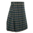 thumbnail image 4 of XIAOCHA Summer Plaid Graphic Midi Skirt for Women Tartan Print Pleated Side Pocket Uniform Long Skirts, 4 of 5