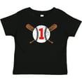 thumbnail image 3 of Inktastic First Birthday Weathered Baseball Design with Bats Boys or Girls Baby T-Shirt, 3 of 5