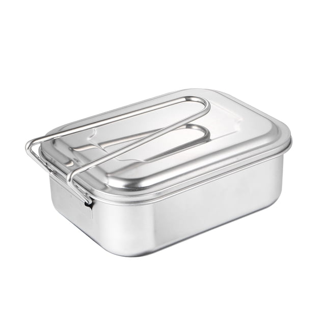 SHOWERORO Boîte à Lunch en Acier Inoxydable Argenté pour Cuisine Stockage Alimentaire 1ensemble