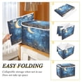 thumbnail image 4 of WOBOGO Lacy Night Sky Large Collapsible Storage Box Flip Lid Fabric Decorative Organizer Container Basket with Handles 16.5×12.6×11.8in, 4 of 7