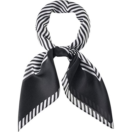 Strhype Silk Bandeau Scarf for Woman in Ivory/black