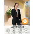 thumbnail image 6 of TRYSIL Women's UPF 50+ Sun Protection Hoodie Jackets Athletic Lightweight Full-Zip Long Sleeve Outdoor, 6 of 8