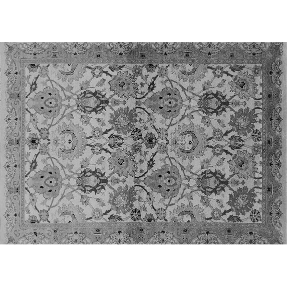 Ahgly Company Indoor Rectangle Oriental Gray Industrial Area Rugs, 2' x 5'