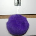 thumbnail image 4 of Fairnull Soft Faux Rabbit Fur PomPom Keychain Handbag Cell Phone Pendant Charms Key Ring, 4 of 9
