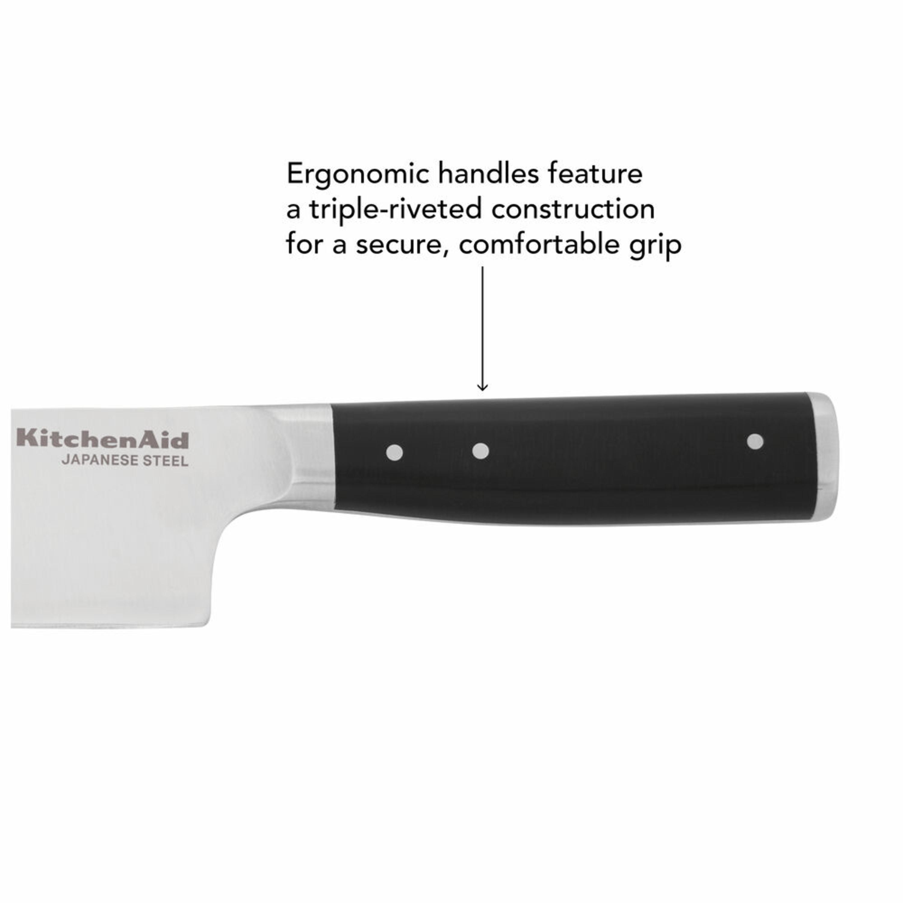 KitchenAid - KKFSS4ST - Classic Forged 4-Piece 4.5-Inch Brushed Stainless  Steak Knives-KKFSS4ST | Gringer & Sons, Inc.