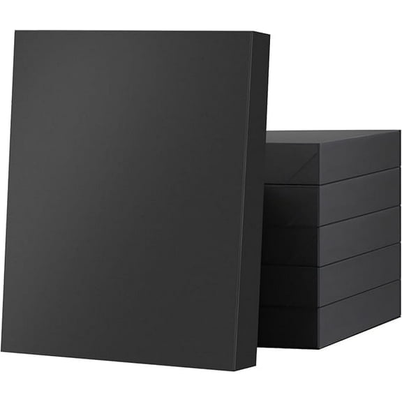 BAKIPACK 6 Pack Black Gift Boxes 11.5*8.5*1.5 inch Gift Box with Lids for Clothes Presents