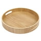 thumbnail image 4 of 5X Bandeja Redonda de Madera de Bambú para Bandejas de Cena Barra de Té Desayuno Contenedor de Alimentos, 4 of 5