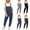 Black, variant on Women's Trendy Denim Bib Overalls Sleeveless Plus Size Jumpsuit Baggy Stretch Overall Pants With Pocket Blue XXL