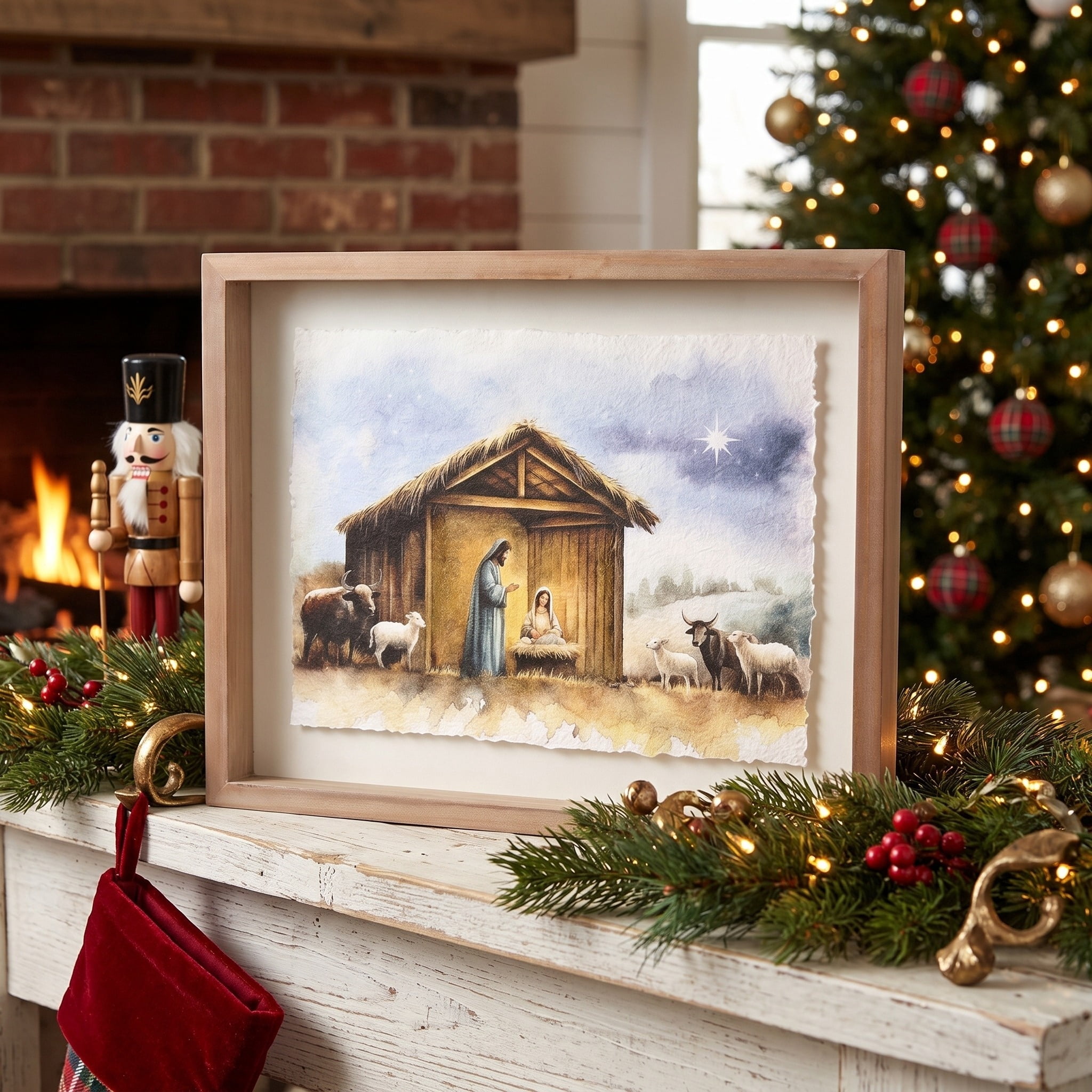 Nativity Scene Christmas Wall Art, Multicolor, 14" x 11", by Holiday Time