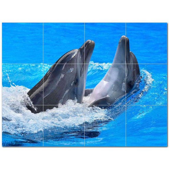 Dolphin Picture Ceramic Tile Mural Kitchen Backsplash Bathroom Shower 404721-S43