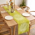 thumbnail image 3 of Boho Flowers Table Runner - 72 Inch Long, Kitchen Dining Table Runner Dresser Scarves, Yellow Floral Vintage Bohemian Watercolor Farmhouse Decor for Coffee Tables Wedding Party Banquet, 3 of 8
