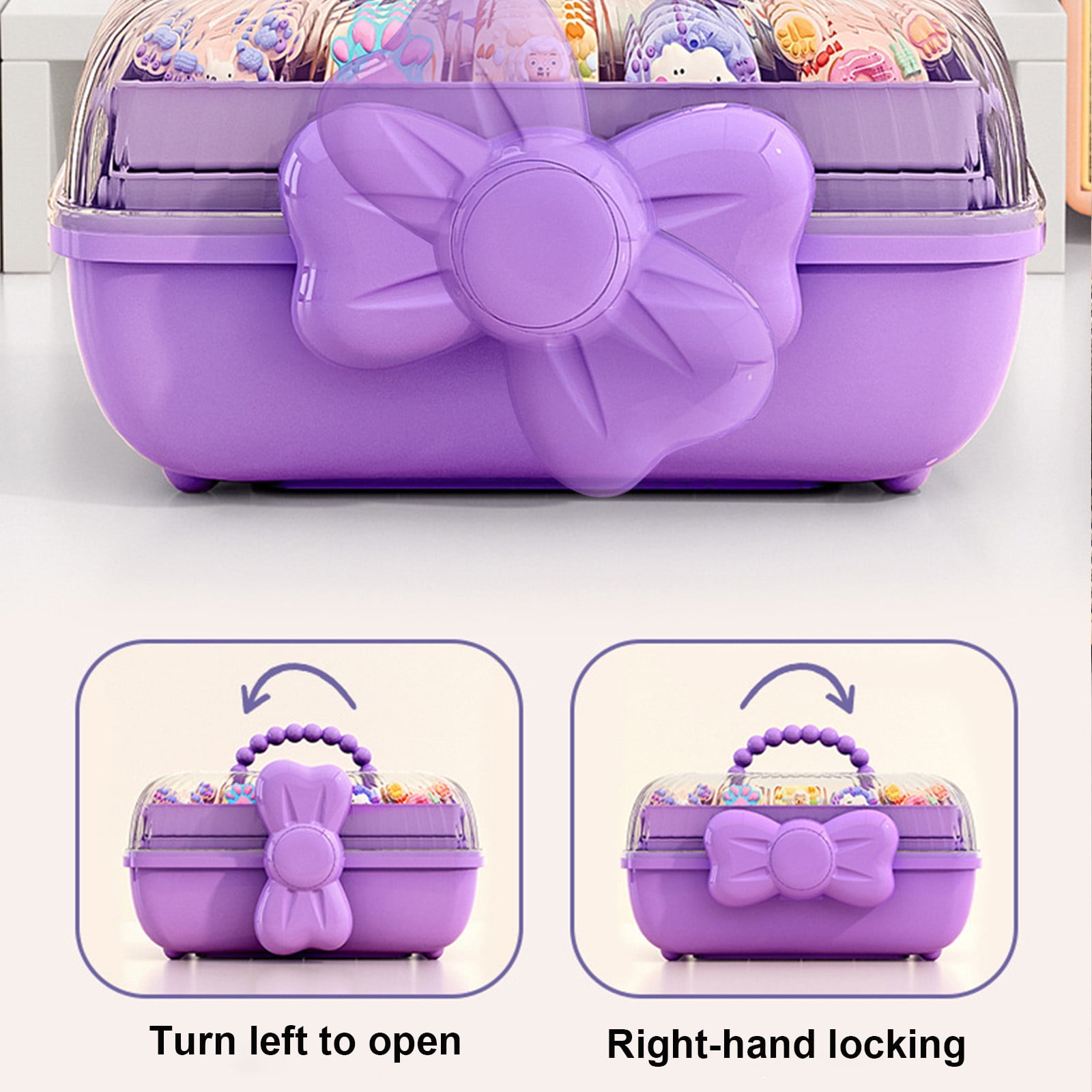 Organisateur d'accessoires pour cheveux à 5 compartiments, boîte de rangement multifonctionnelle