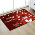 thumbnail image 4 of Wangscanis Home Christmas Floor Mat, Snowman/Santa Printed Square Carpet, 4 of 8