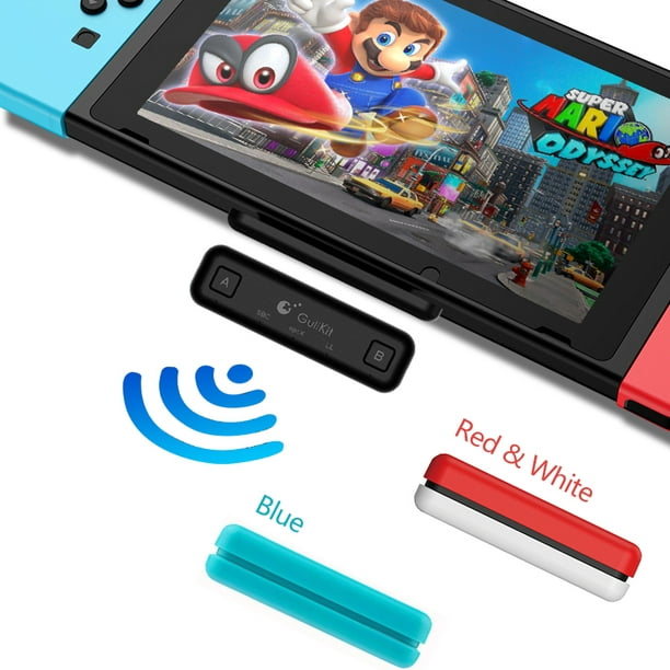 Adaptateur Sans Fil Bluetooth Émetteur Audio USB W / Aptx Faible Latence pour Commutateur Nintendo / Commutateur Lite Rouge Blanc