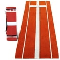 thumbnail image 6 of 10x3ft PE+PP Softball Pitching Mat, Baseball Pitching Mat, Softball Pitching Mat with Rubber, Red, Anti-Fade Turf & Anti-Slip Foam Backing, Fast Pitch Equipment for Indoor Gym Pitcher Drills, 6 of 8