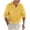 Yellow, variant on GUZOM Mens Long Sleeve Linen Henley Shirt Casual Regular Fit Button Tee with Pocket Breathable Lightweight Summer Tops Green,Size S