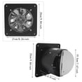 Black 8 inch Exhaust Fan,Wall Mounted Ventilation Fan, Powerful Low ...