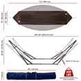 thumbnail image 4 of Tranquillo Foldable Hammock Stand Collapsible 600 lbs Capacity Double Hammock Stand 30s Fold, Brown, 4 of 9