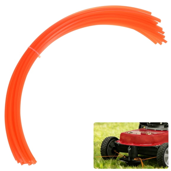 Uxcell 24-Pack Pre-Cut Trimmer Line, 0.157 Inch x 18.5 Inch Square Nylon Replacement Line for Universal Walk Behind Mower[Red]