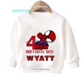 thumbnail image 1 of 2024 nuevo invierno Geburtstag Spiderman personalizado nombre niño sudaderas con capucha 2 3 4 5 6 7 8 9 Jahre Wunder Spiderman Geburtstag Jungen sudaderas, 1 of 2