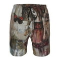 thumbnail image 3 of Logiee Vintage Collage Girl Butterfly Print Mens Swim Trunks Quick Dry Board Shorts,Breathable Hawaii Beach Shorts Swimwear Bathing Suits-Small, 3 of 6