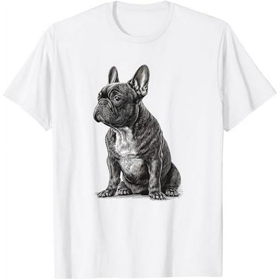 Funny French Bulldog Frenchie Black and White T-Shirt