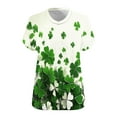 thumbnail image 5 of TKLPEHG Women Plus Size Tops St. Patricks Day Shirts V Neck Short Sleeve Tshirts Oversized Shamrock Print T Shirt (Z02_Green,XXXXXL), 5 of 5