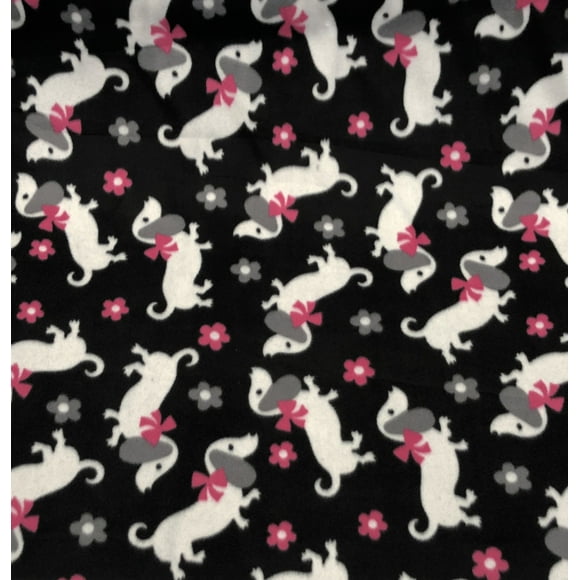 Dog Print Fleece Fabric