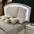 thumbnail image 4 of FOA Plumley 3-Piece White Wood Bedroom Set - Cal King + 2 Nightstands, 4 of 7