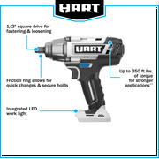 HART 20-Volt 1/2-inch Battery-Powered Impact Wrench (Battery Not Included)