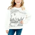 thumbnail image 4 of XDZJLR Kids Boys Girls Christmas Shirts Doodle Print Top Festive Holiday Long Sleeve Shirt Toddler Youth Tee With Cute Holiday Design Soft Blend Casual Playwear Celebrations Blouse White 3-4 Years, 4 of 4