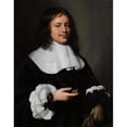 thumbnail image 2 of Pieter Nason 15x18 Black Ornate Wood Framed Double Matted Museum Art Print Titled - A Portrait of a Gentleman, Half-Length, with a White Collar and Cuffs and Holding a Pair of Gloves (1, 2 of 5
