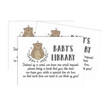 Inkdotpot 30Bear Jungle Animals Baby Shower Book Request Cards Bring A Book Instead Of A Card Baby Shower Invitations Inserts Games