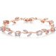 thumbnail image 1 of Lovely White Gold Plated Aaa Cubic Zirconia Gemstone Flower Vine 7 Inches Bracelet For Mothers Girls Girlfriends, 1 of 4