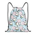 thumbnail image 1 of Xecao Cute Panda Bear Pattern Sports Drawstring Backpack - String Swim Gym Bag with Wet Proof Pocket for Women&Men-Medium, 1 of 6
