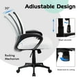 thumbnail image 3 of Furmax Mid Back Home Office Chair Mesh Desk Chair Ergonomic Swivel Task Chair with Lumbar Support, White, 3 of 7