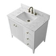 thumbnail image 3 of Vanity Art 36" Double Door Bathroom Vanity with Sink, Freestanding Storage Cabinet with Engineered Marble Top, Flip Down Tray, Drawer, and Shelf, 3 of 8