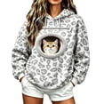 thumbnail image 3 of TGPMGRZ Pet Pouch Hoodie for Women Leopard Print Cat Pouch Warm Hooded Sweatshirt, 3 of 5