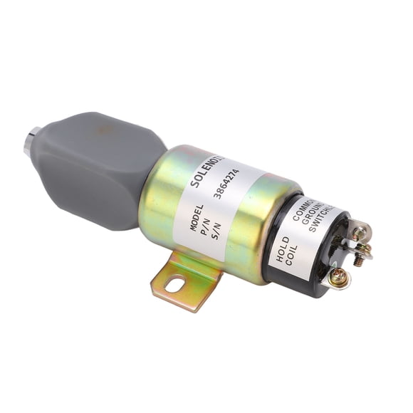 Shut Off Solenoid Valve, 3864274 Stable Precise Safe Fuel Stop Solenoid Valve 12V Sensitive for Replacement