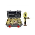 thumbnail image 2 of 8pcs Golden Beyblade Set Gyro Burst With Launcher Portable Storage Box Kids Gift YIJIA, 2 of 4