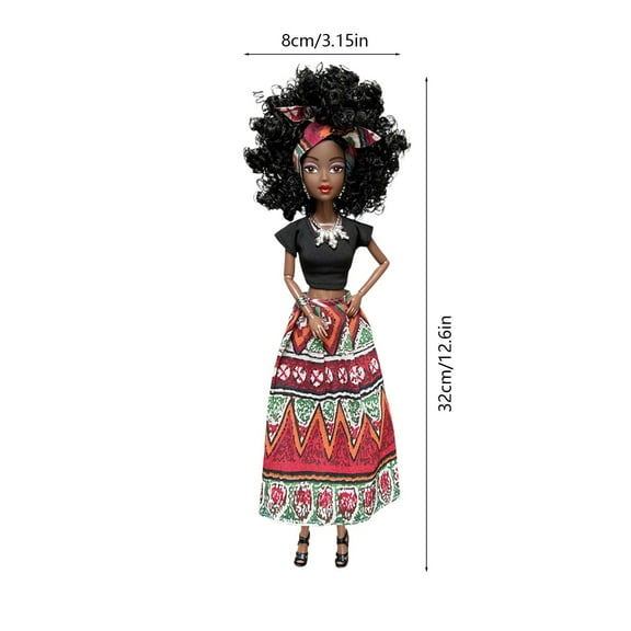 African American Fashion Dolls Set with Outfits – 12.6" Posable Black Dolls & Accessories