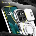 thumbnail image 5 of for Motorola Moto G 5G 2025 / G 2026 / G Play 2026, Military Grade Shockproof Bumper Rugged Rotating Stand Ring Holder Anti-Scratch Magnetic Cover Compatible with Car Mount Case,Siver, 5 of 11