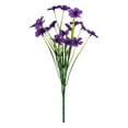 thumbnail image 2 of Realistic Artificial Violet Flowers Bouquet, Delicate Fake Spring Flowers for Home Wedding Table Centerpieces & Vase Decor, Fade-Resistant, Dark Purple, By VINOIC, 2 of 9