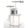thumbnail image 1 of GleePet  57-Inch Real Wood Cat Tree In Silver Gray With Two-Door Condo, 1 of 1