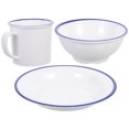 thumbnail image 1 of White Melamine Dinnerware Set with Plates Bowls and Drinking Cups, 1 of 6